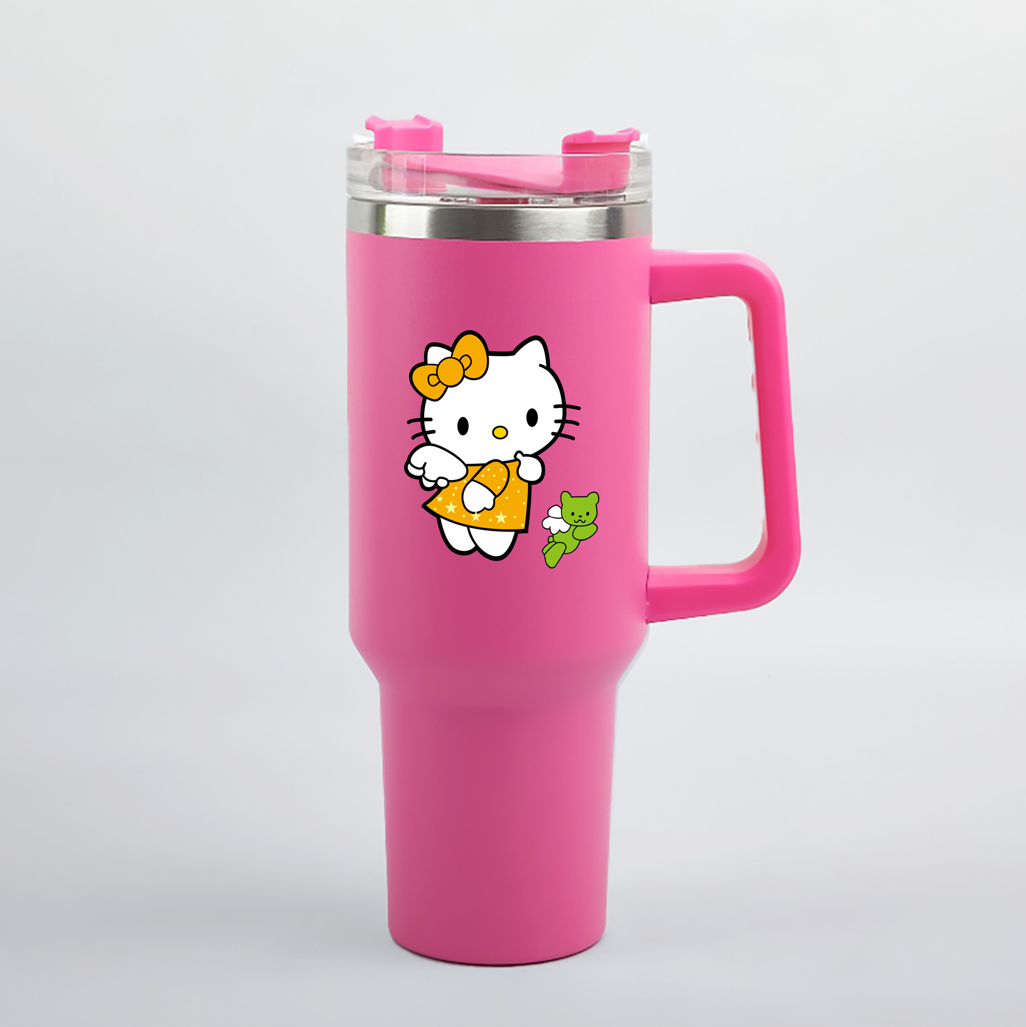 （画像用） Hello Kitty ハローキティ 1200mL車用タンブラー（カラープリント）